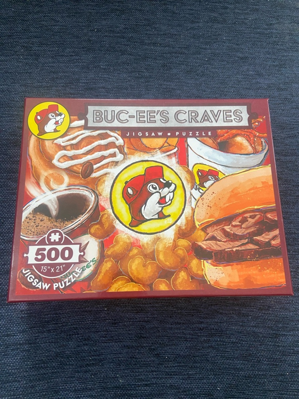 Buc-ee's Craves 500-Piece Jigsaw Puzzle - Red/Yellow Artwork